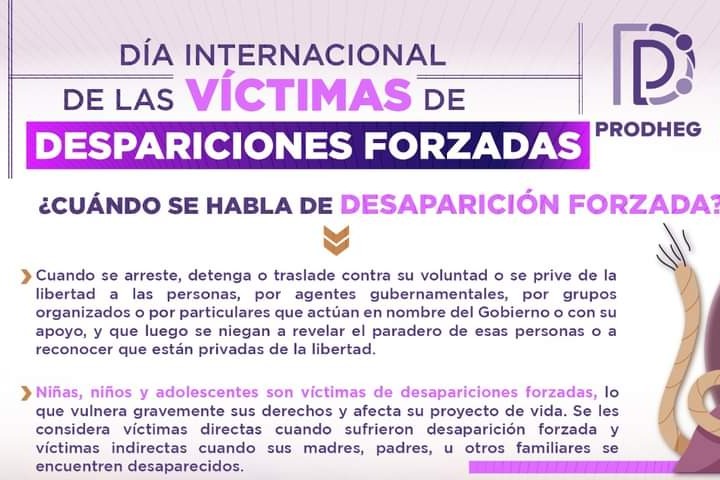 Día Internacional de la víctimas de desapariciones forzadas (30 de agosto)